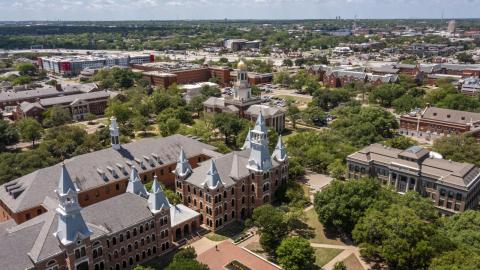 picture of Baylor's campus from a bird's eye view